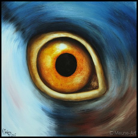 Augenblick eines Klunkerkranichs Acryl auf Leinwand;
30 x 30 cm